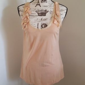 J. Crew Salmon tank with pretty neck detail, sz Lg